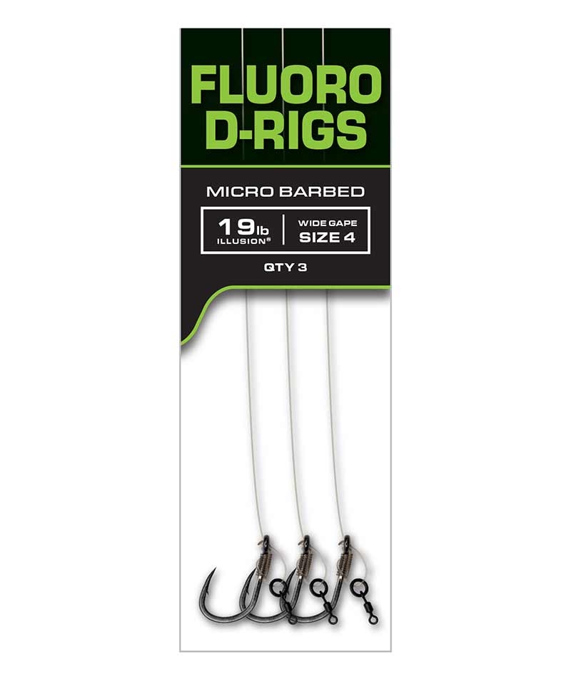 Edges Carp Ready Rigs - Fluoro D-Rig Size 4