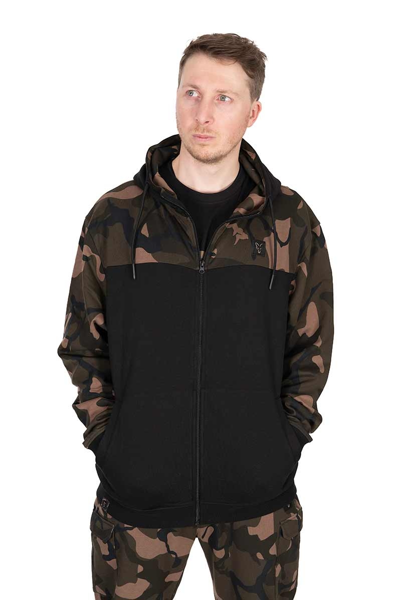 LW Black/Camo Split Zip Hoody Small