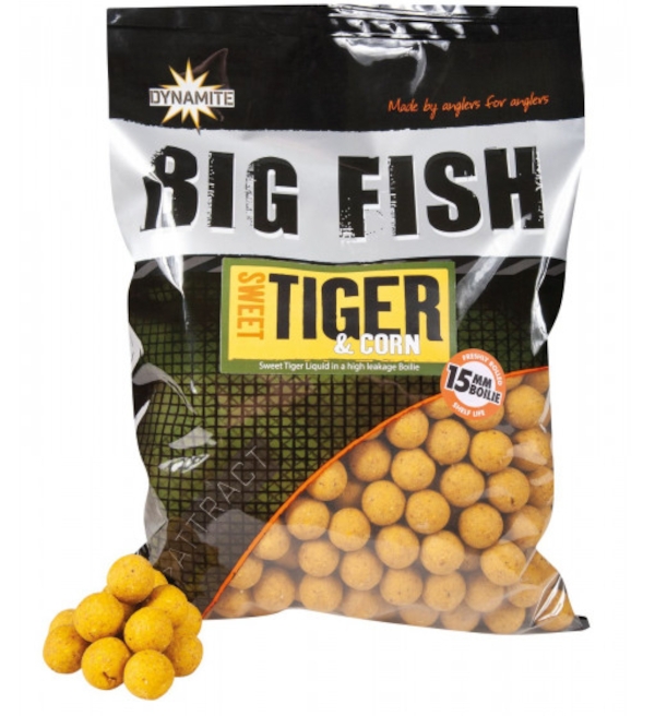 Big Fish Sweet Tiger & Corn Boilies 15mm