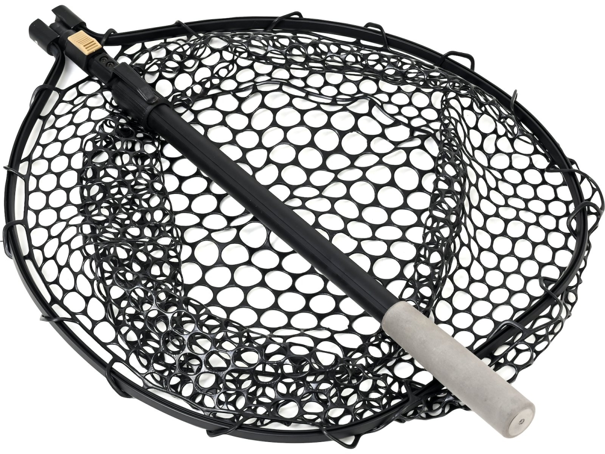 W3 CR Adjustable Full Rubber Mesh Landing Net