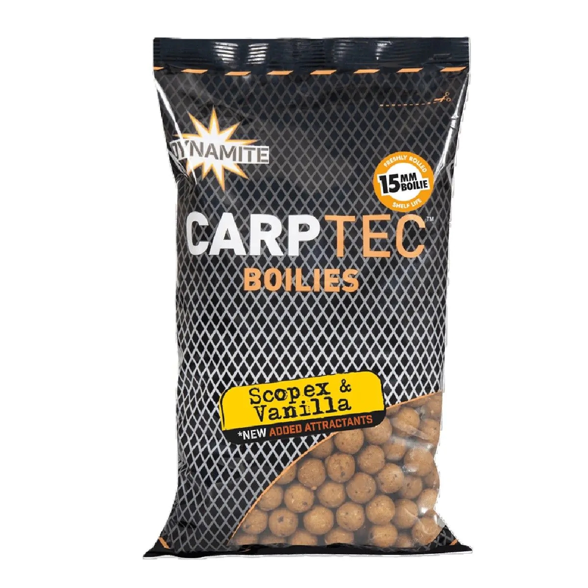 Carptec 15mm Boilie Scopex & Vanille 900gr