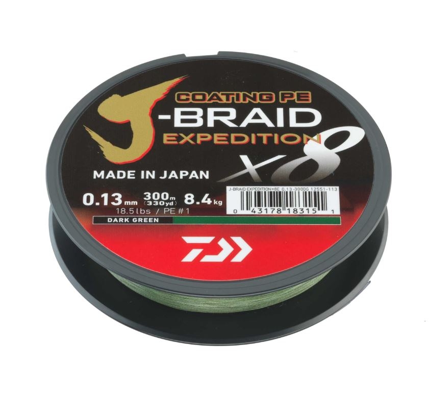 J-Braid Expedition X8E Dark Green 0.10mm6.9kg