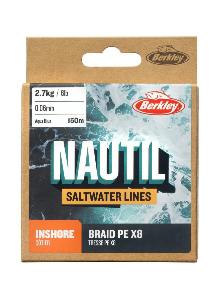Nautil Saltwater Braid PE X8 (0.06mm/2.7kg/150mtr Aqua Blue)