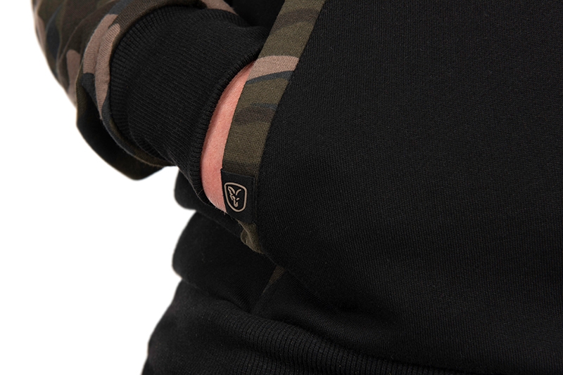 Hoody Black/Camo Raglan Small