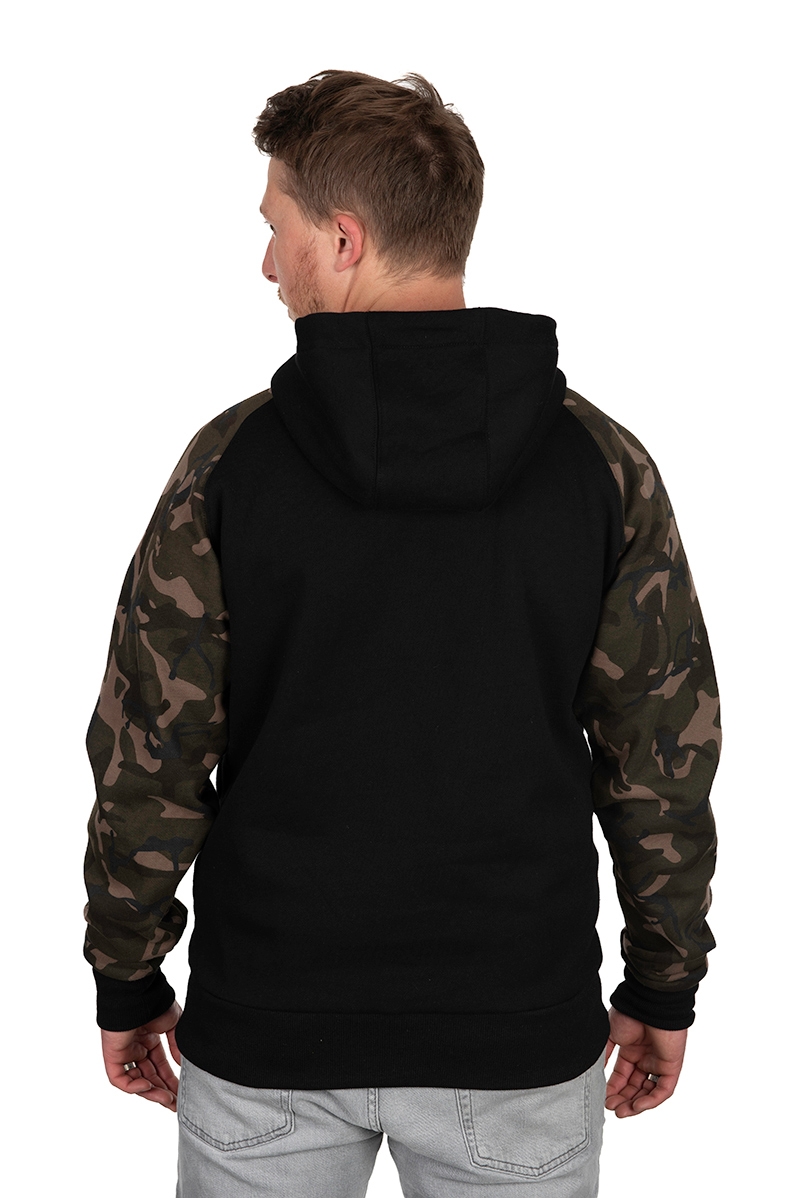 Hoody Black/Camo Raglan Small