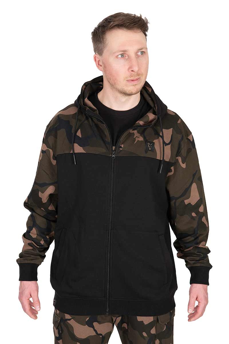 LW Black/Camo Split Zip Hoody Small
