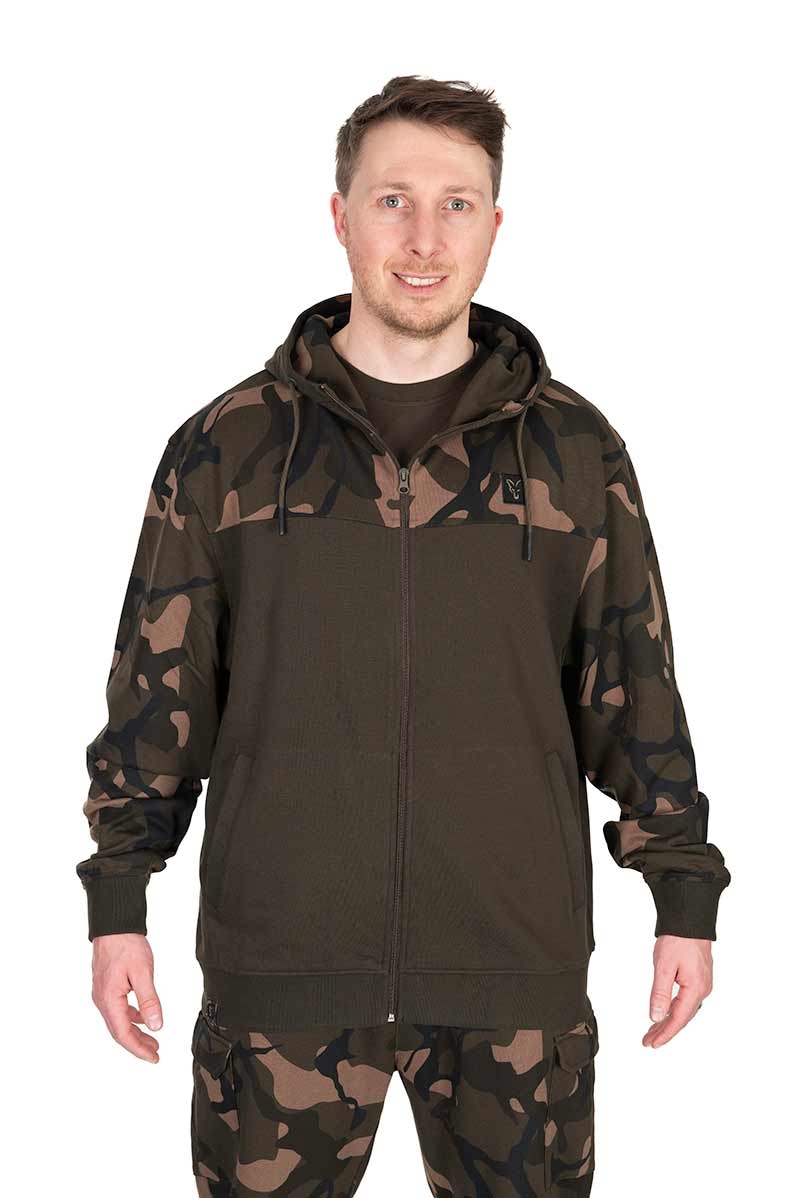 LW Khaki/Camo Split Zip Hoody Small