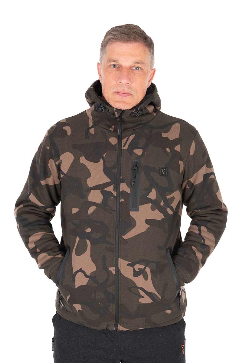 Sherpa Lined 310 Zipped Hoody Camo Medium