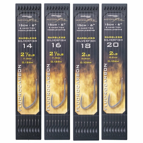 Acolyte 15cm Plate Silverfish (Barbless #14/0.12mm/1.13kg/8st)