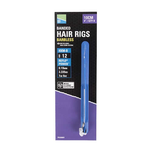 KKm-B Mag Store Banded Hair Rigs #12/0.19mm/10cm
