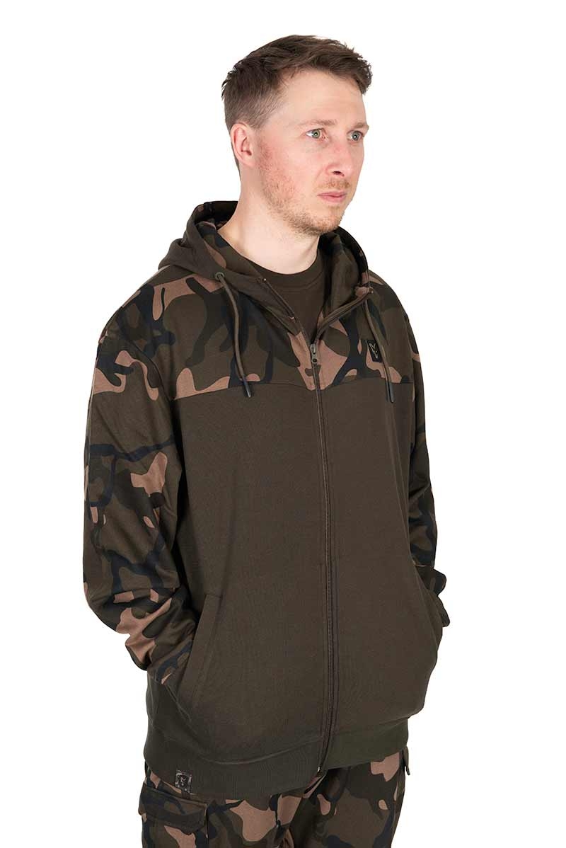 LW Khaki/Camo Split Zip Hoody Small