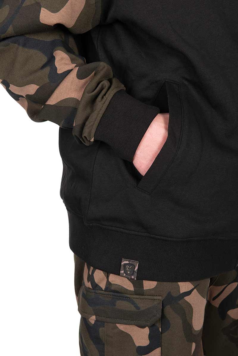 LW Black/Camo Split Zip Hoody Small