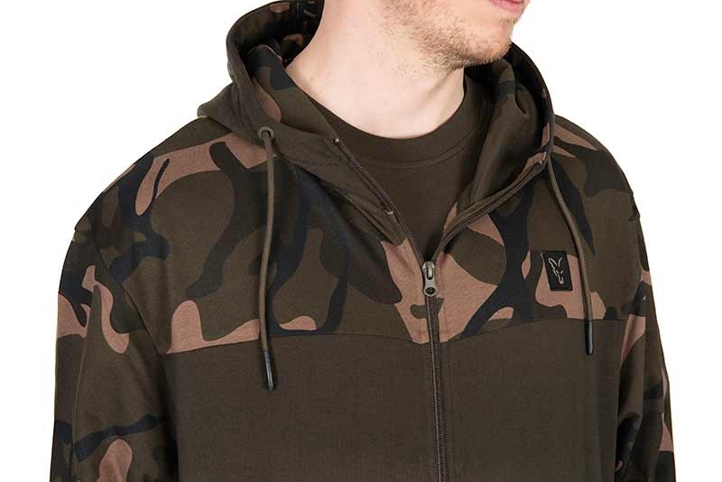 LW Khaki/Camo Split Zip Hoody Small