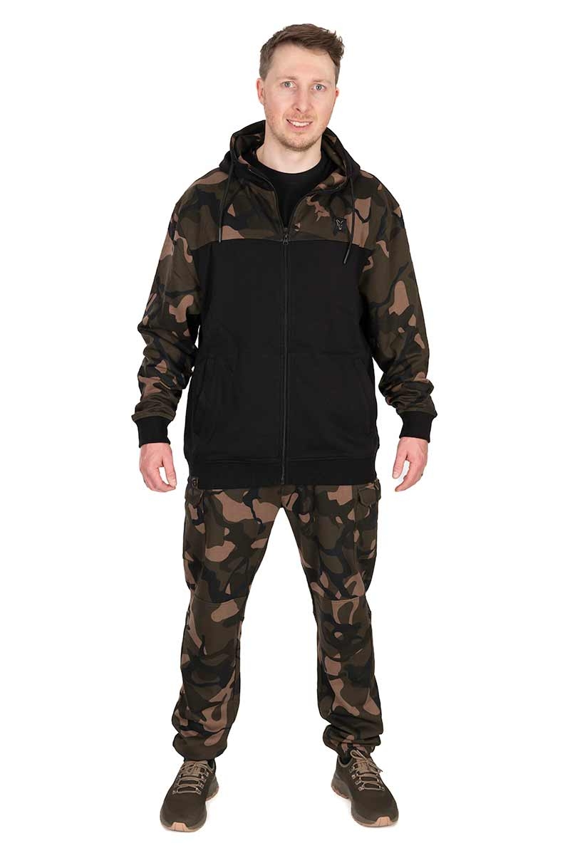 LW Black/Camo Split Zip Hoody Small