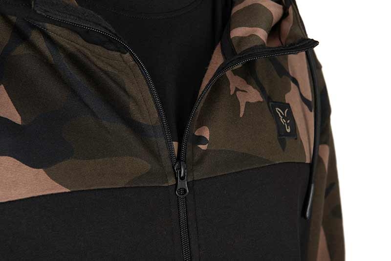 LW Black/Camo Split Zip Hoody Small