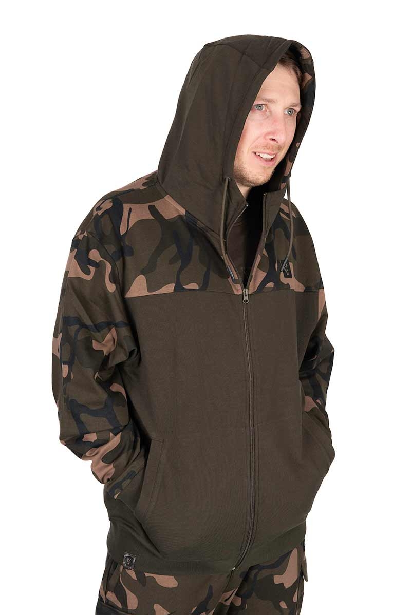 LW Khaki/Camo Split Zip Hoody Small