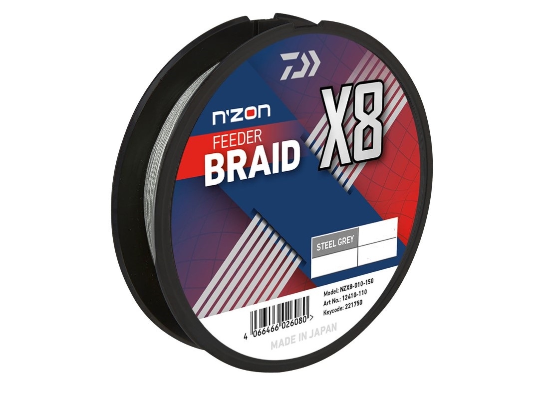 N'Zon X8 Feeder Braid Steel Gray 0.08mm/5kg