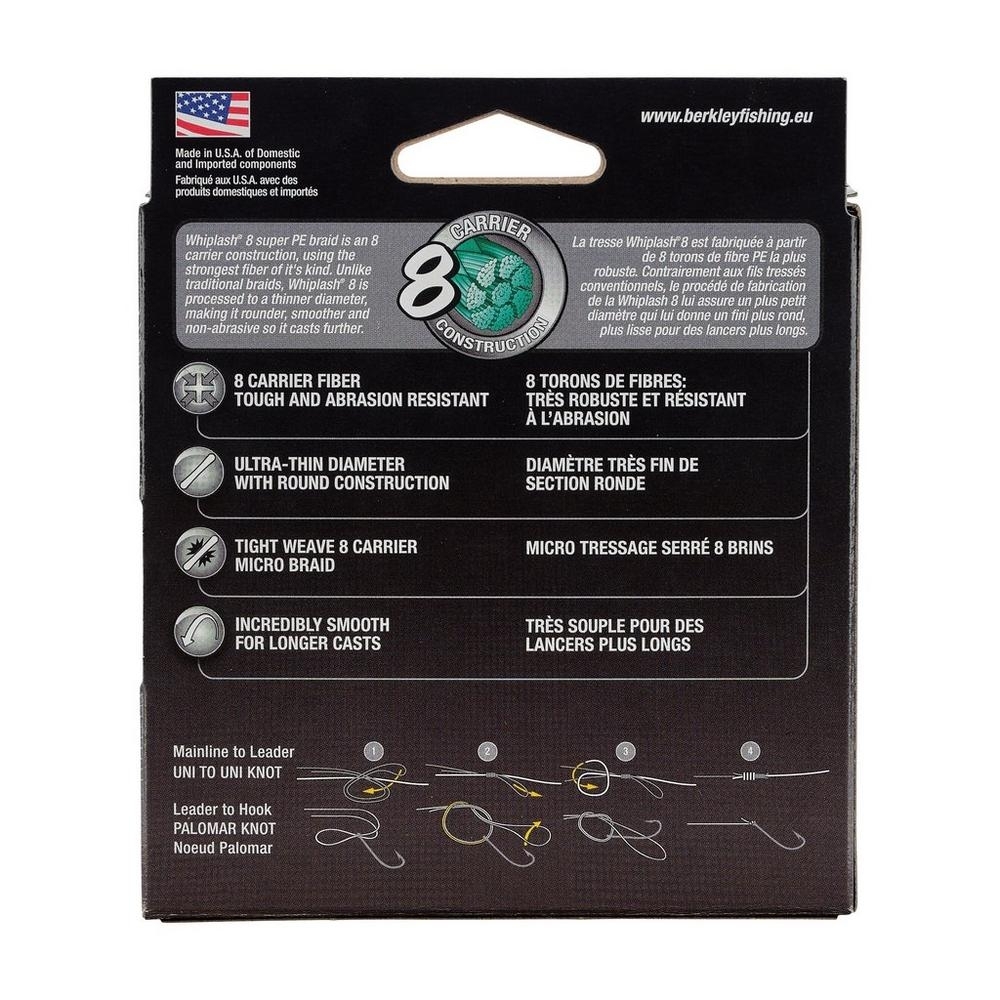 BERKLEY WHIPLASH 8 270M 0.28 GREEN