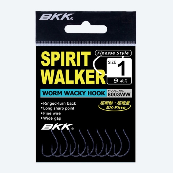 Spirit Walker #1 Black Nickel (Worm Wacky Haak 9st)
