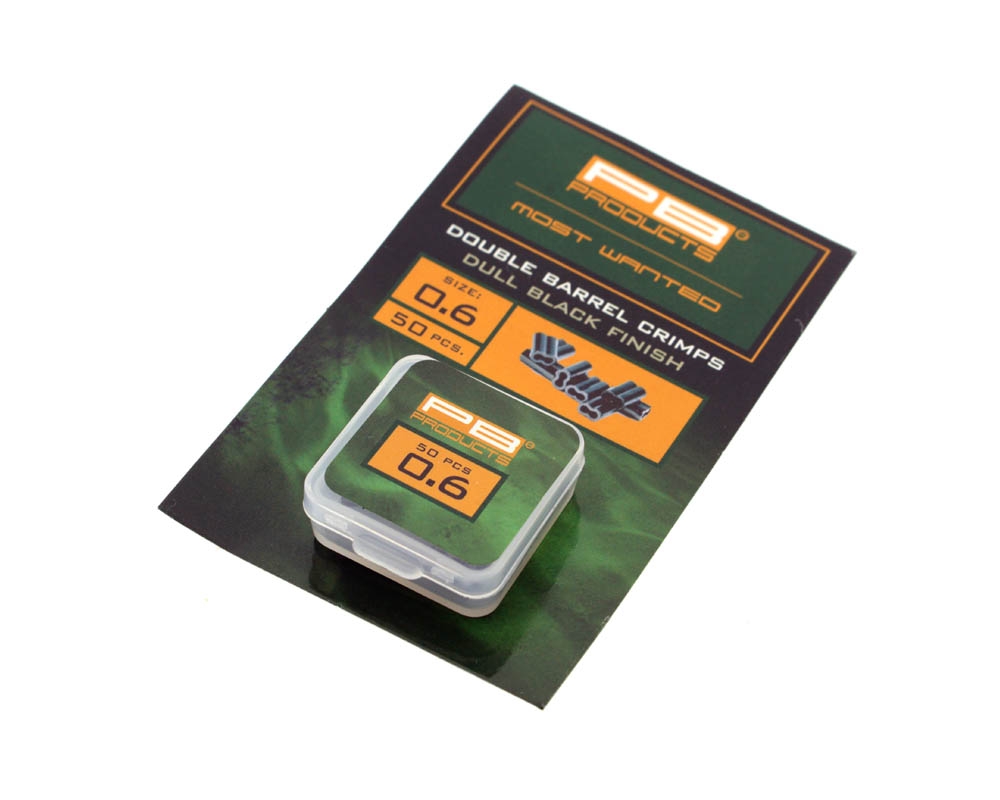 Double Barrel Crimps 0.6mm/5mm (Dull Black 50st)