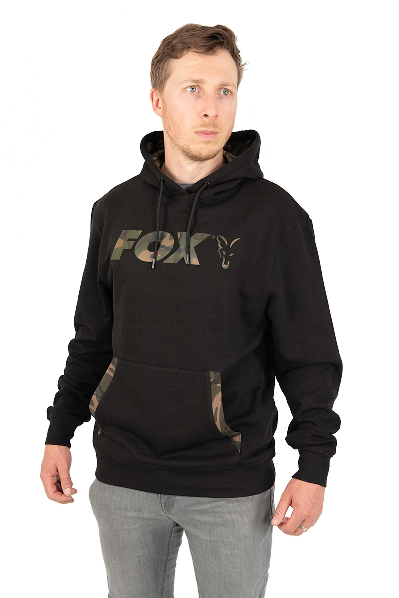 LW Pullover Hoody Black/Camo Print Small