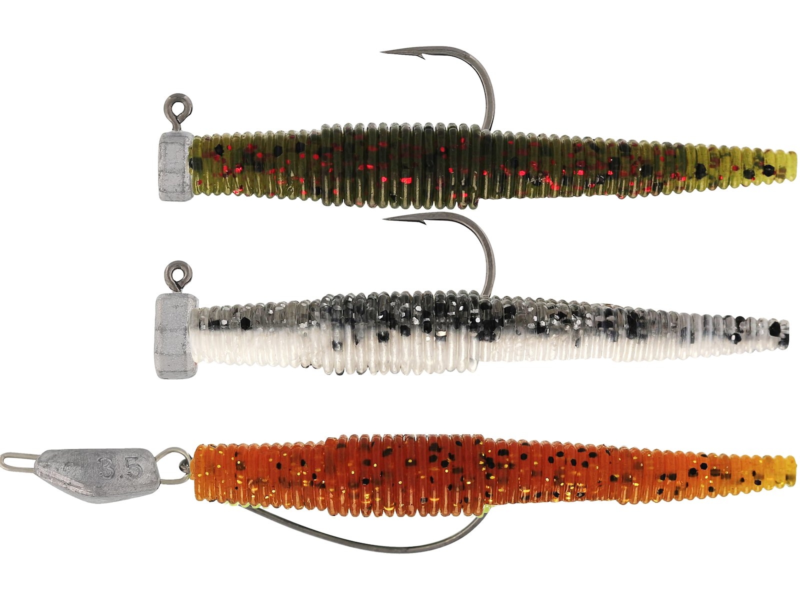 Ned Worm Slim Ready Rigged 5.5cm Clear Water Mix