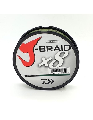 Daiwa J-Braid X8 Dunkelgrün Geflochtene Schnur | Ihr Angelshop für