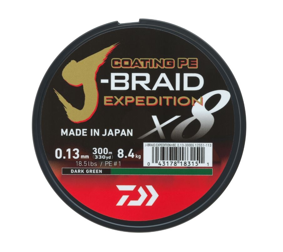 J-Braid Expedition X8E Dark Green 0.10mm6.9kg