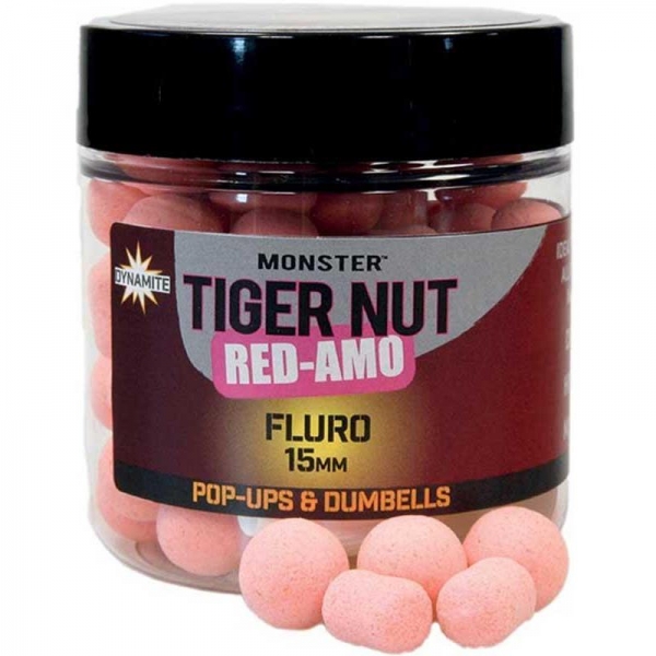 Monster Tigernut Red-Amo Fluro Pink Pop-Ups en Dumbells 15mm
