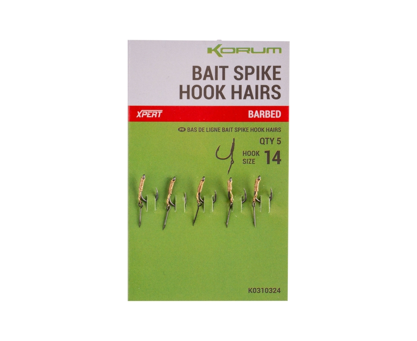 Bait Spike Hook Hairs Barbed #14