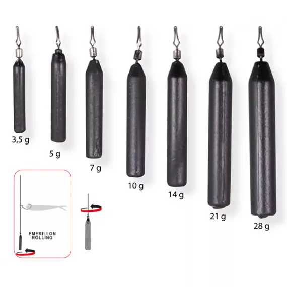 Drop Shot Lood Long 3.5gr/10st