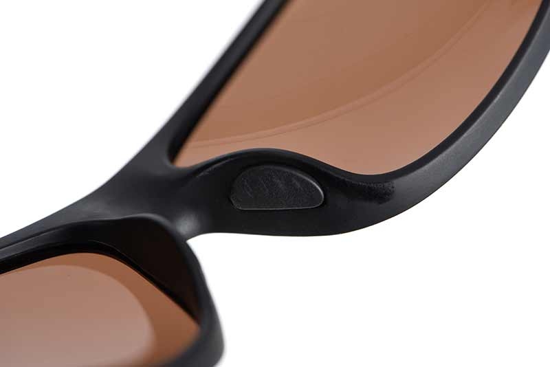 Matt Black Wrap Brown Lens Sunglasses