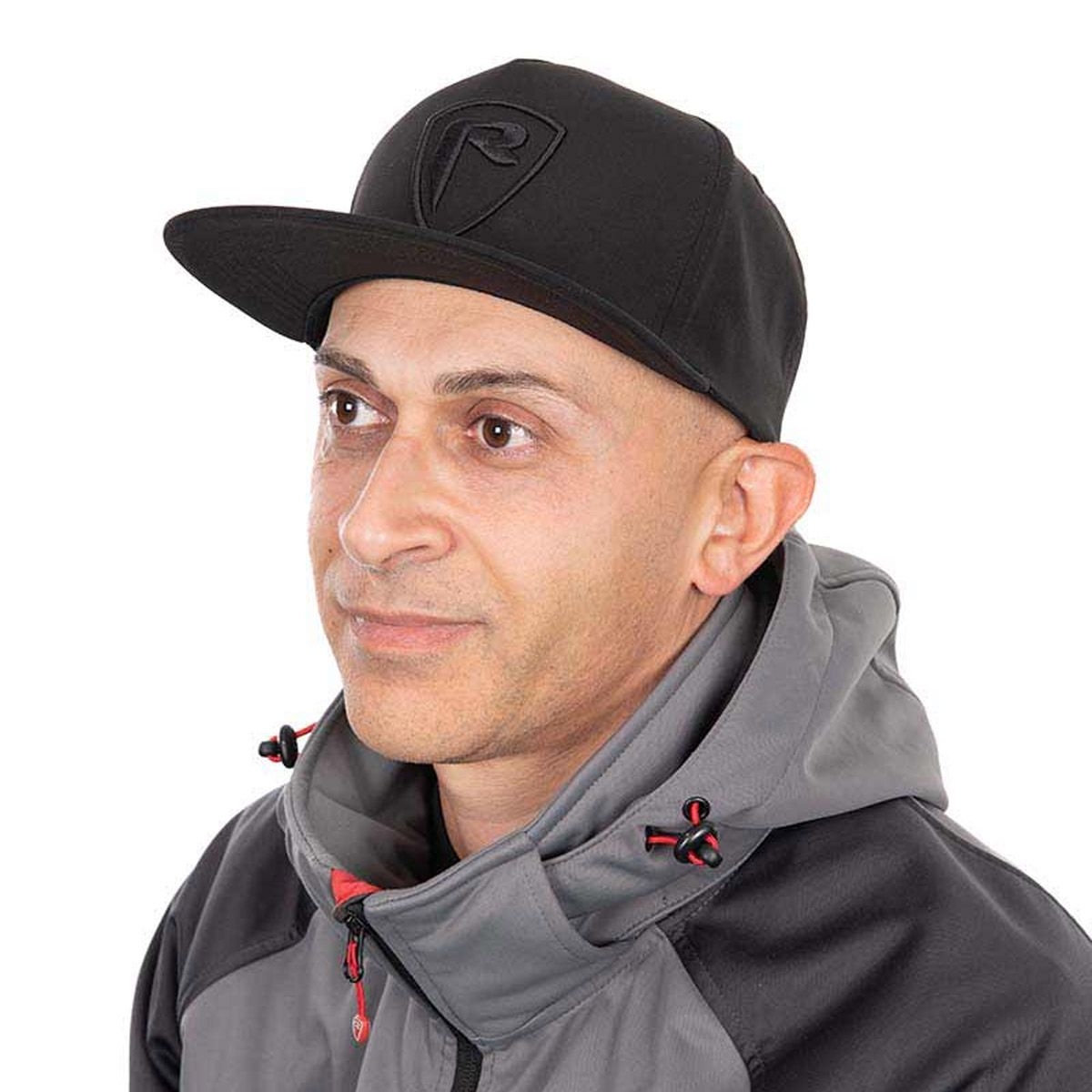 Shield Flat Peak Cap Black