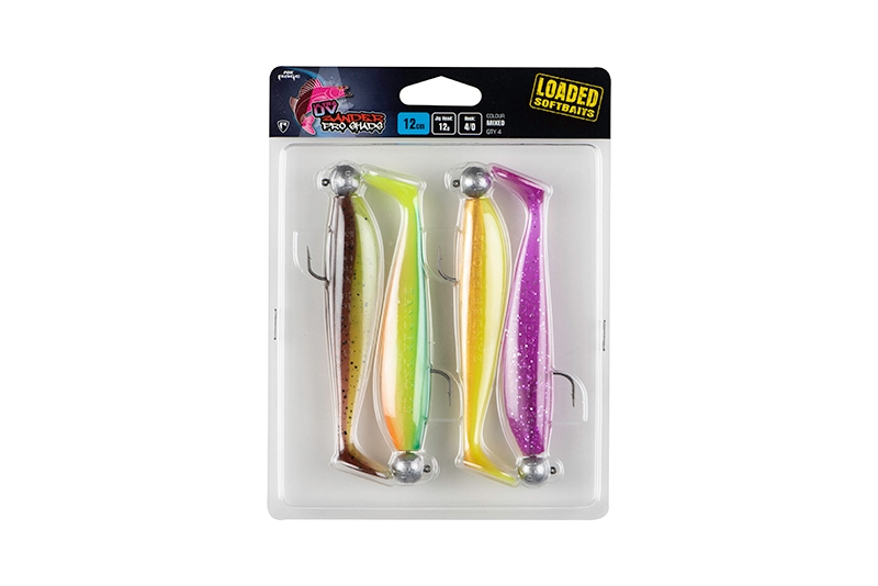 Zander Pro Shad Mixed UV Colour Pack Loaded 7.5cm/5gr