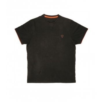 Black Orange Brushed Cotton T-shirt Large