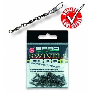 Barrel Swivel - 3-Jointed Safety Snap