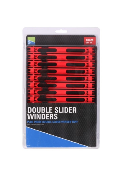 Inbox Double Slider Winder Trays 18cm/Rood