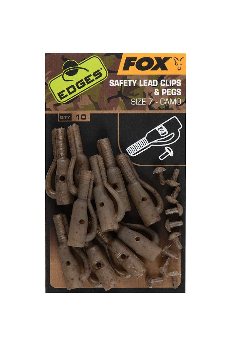 Edges Camo Safety Lead Clips & Pegs Size 7