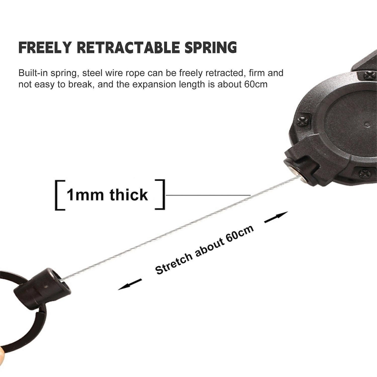 Retractable Pliers + 60cm Koord