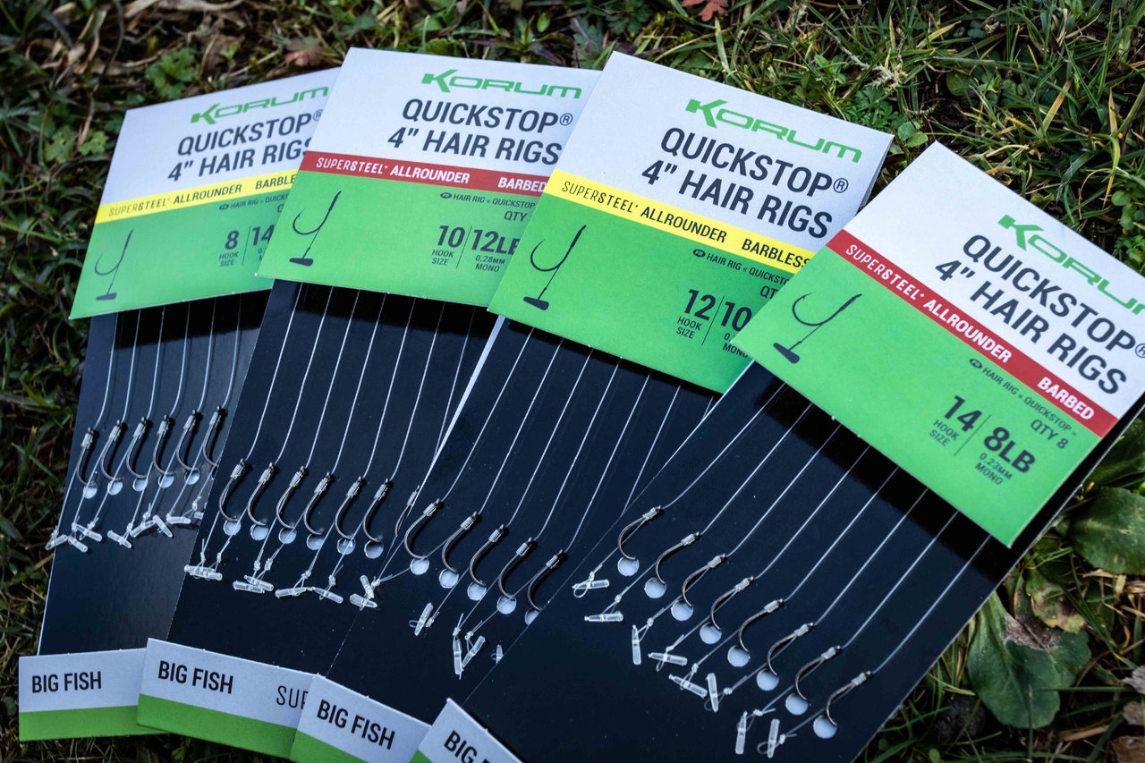 Supersteel Big Fish Hair Rigs + Quickstop Barbless