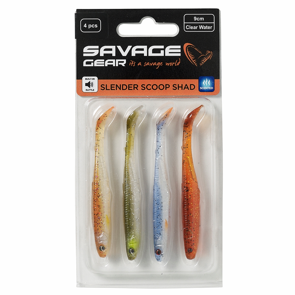 Slender Scoop Shad Clear Water Mix 9cm/4gr