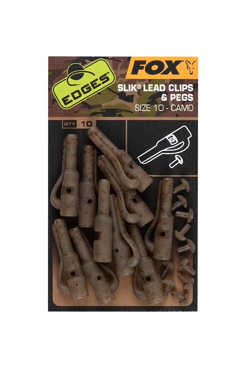 Edges Camo Slik Lead Clips & Pegs Size 10