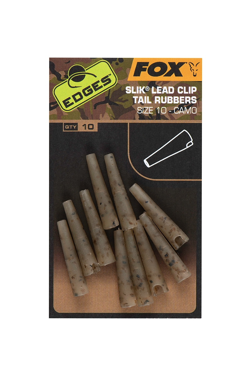 Edges Camo Slik Lead Clip Tail Rubbers Size 10