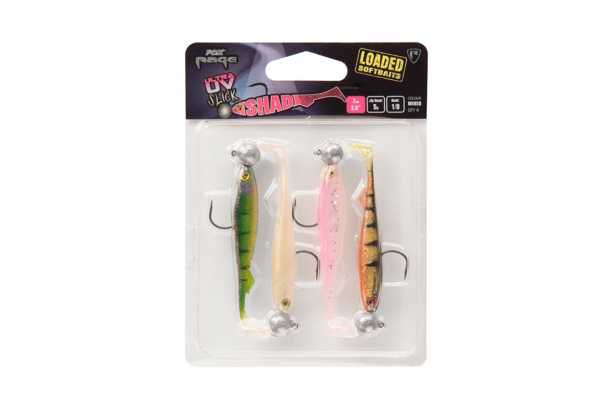 Slick Shad Loaded UV Mixed Colour Pack 5gr/7cm