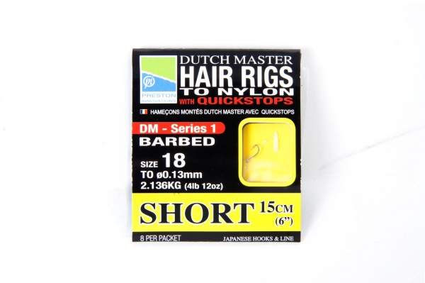 Dutch Master Hair Rigs With Quick Stops 15cm